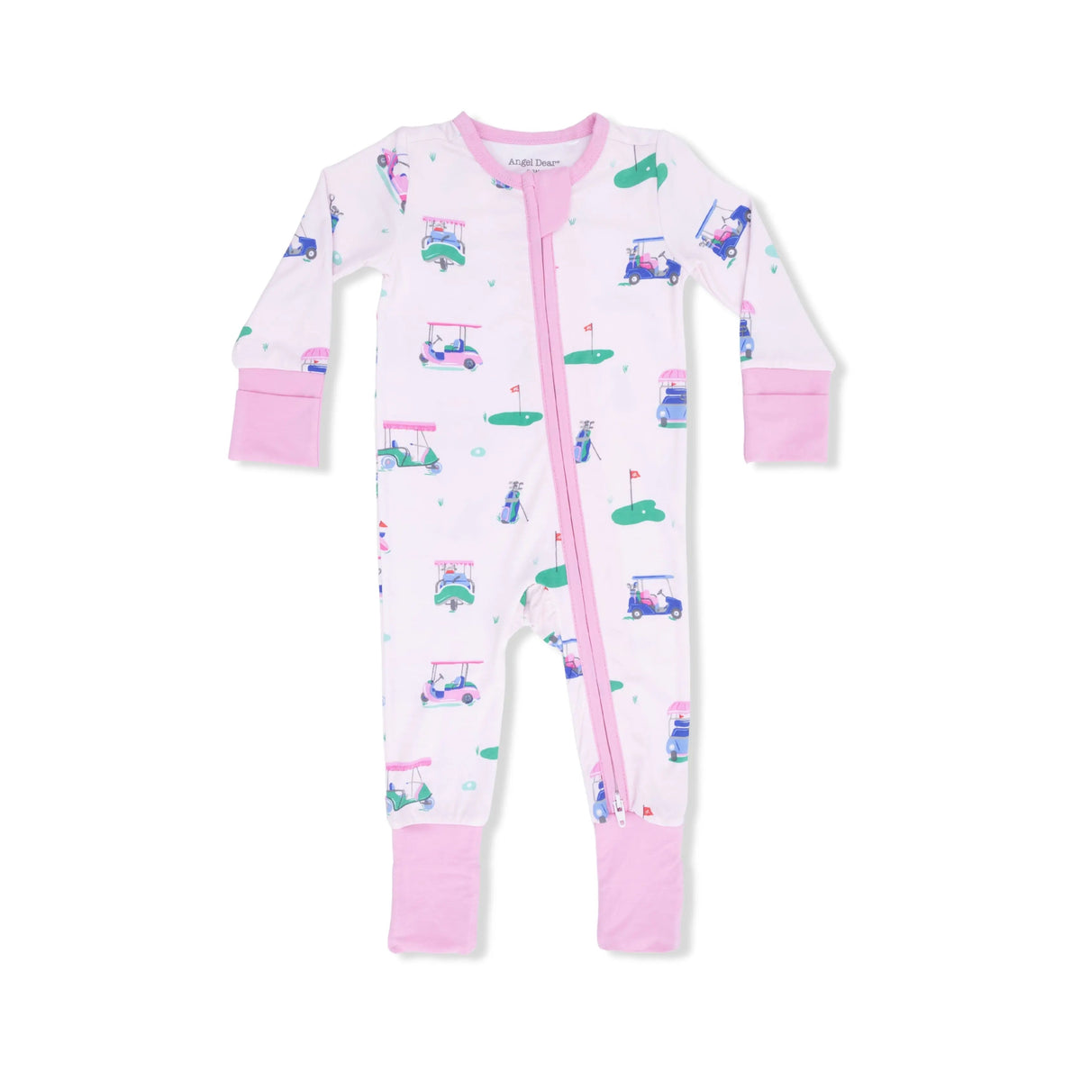 Angel Dear Vintage Golf Carts Pink - Convertible Romper - 