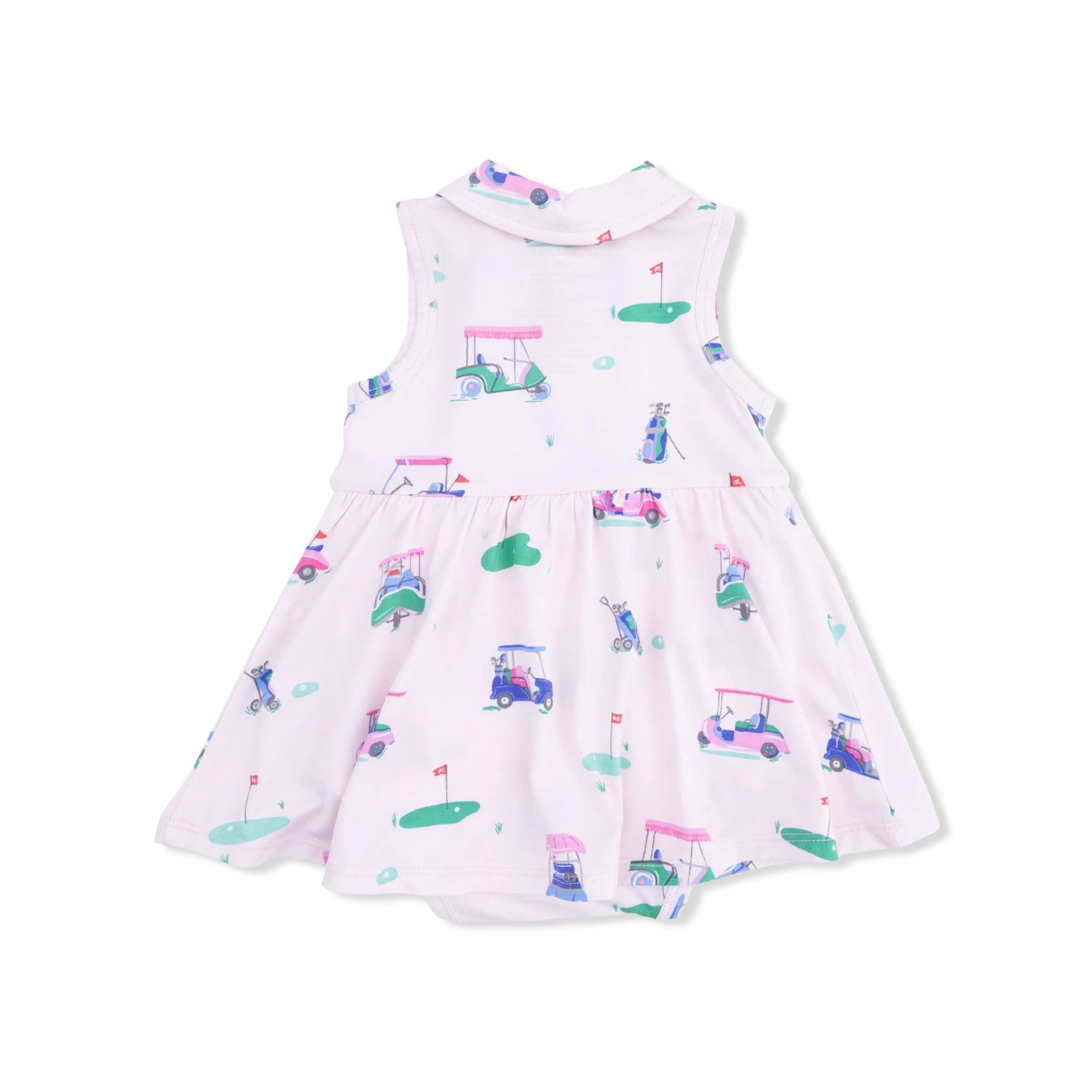 Angel Dear Vintage Golf Carts Pink - Polo Tennis Dress - 