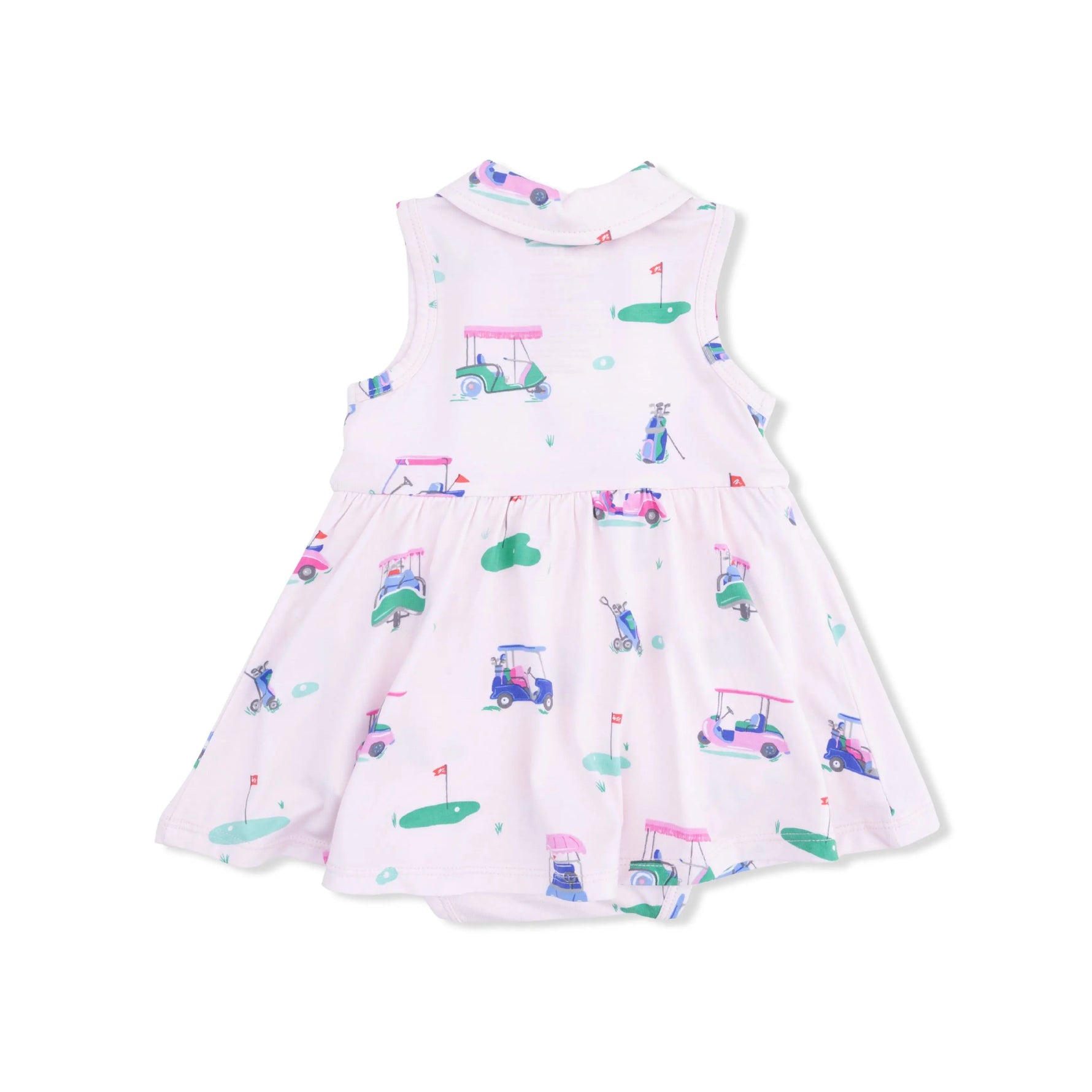 Angel Dear Vintage Golf Carts Pink - Polo Tennis Dress - 