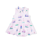 Angel Dear Vintage Golf Carts Pink - Polo Tennis Dress - 