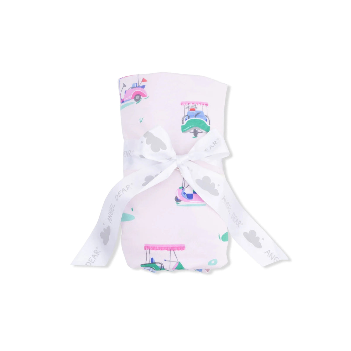 Angel Dear Vintage Golf Carts Pink - Swaddle Blanket - 