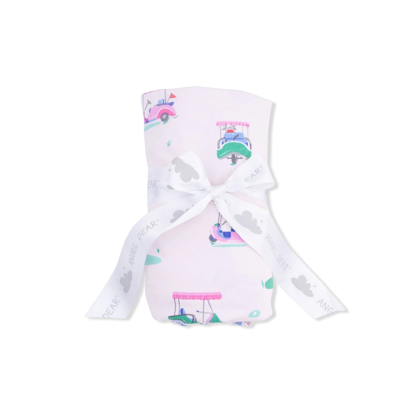 Angel Dear Vintage Golf Carts Pink - Swaddle Blanket - 