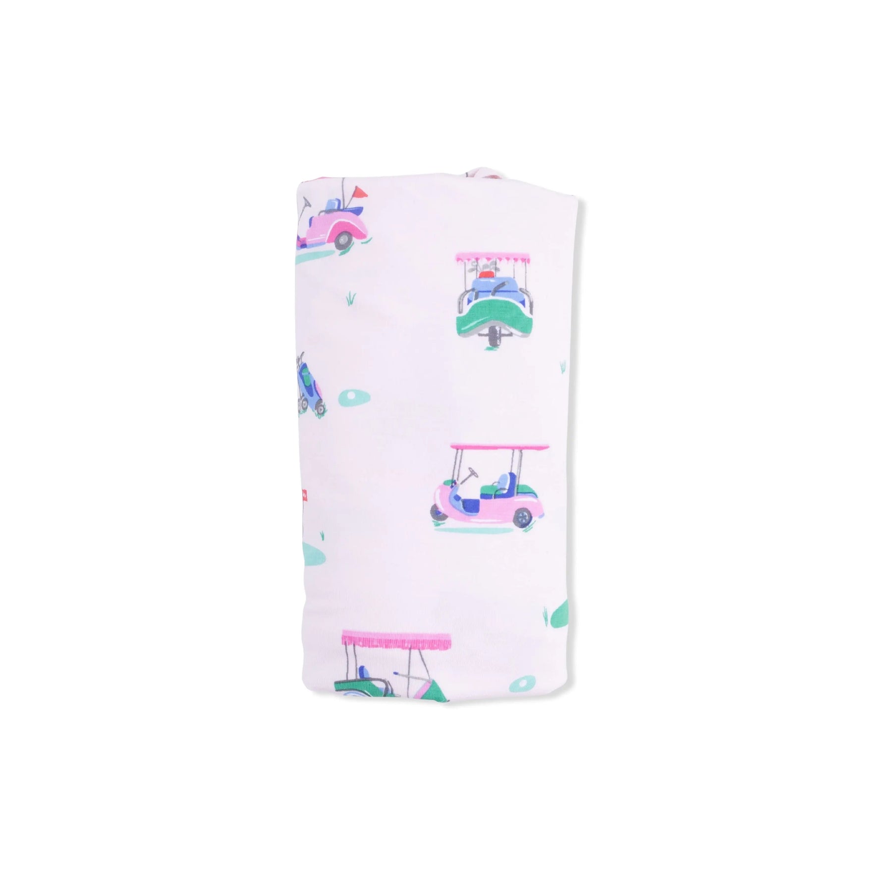 Angel Dear Vintage Golf Carts Pink - Swaddle Blanket - 