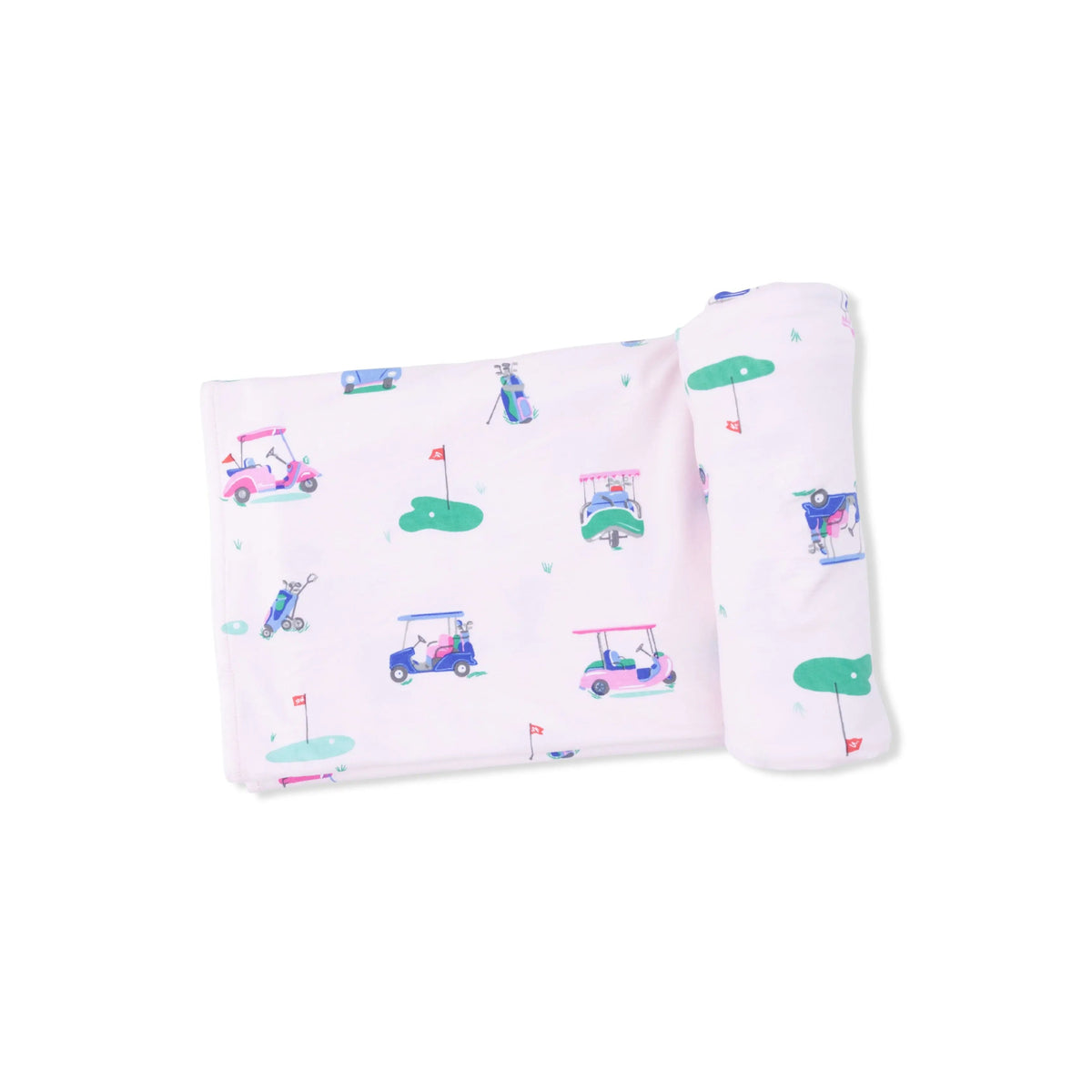 Angel Dear Vintage Golf Carts Pink - Swaddle Blanket - 