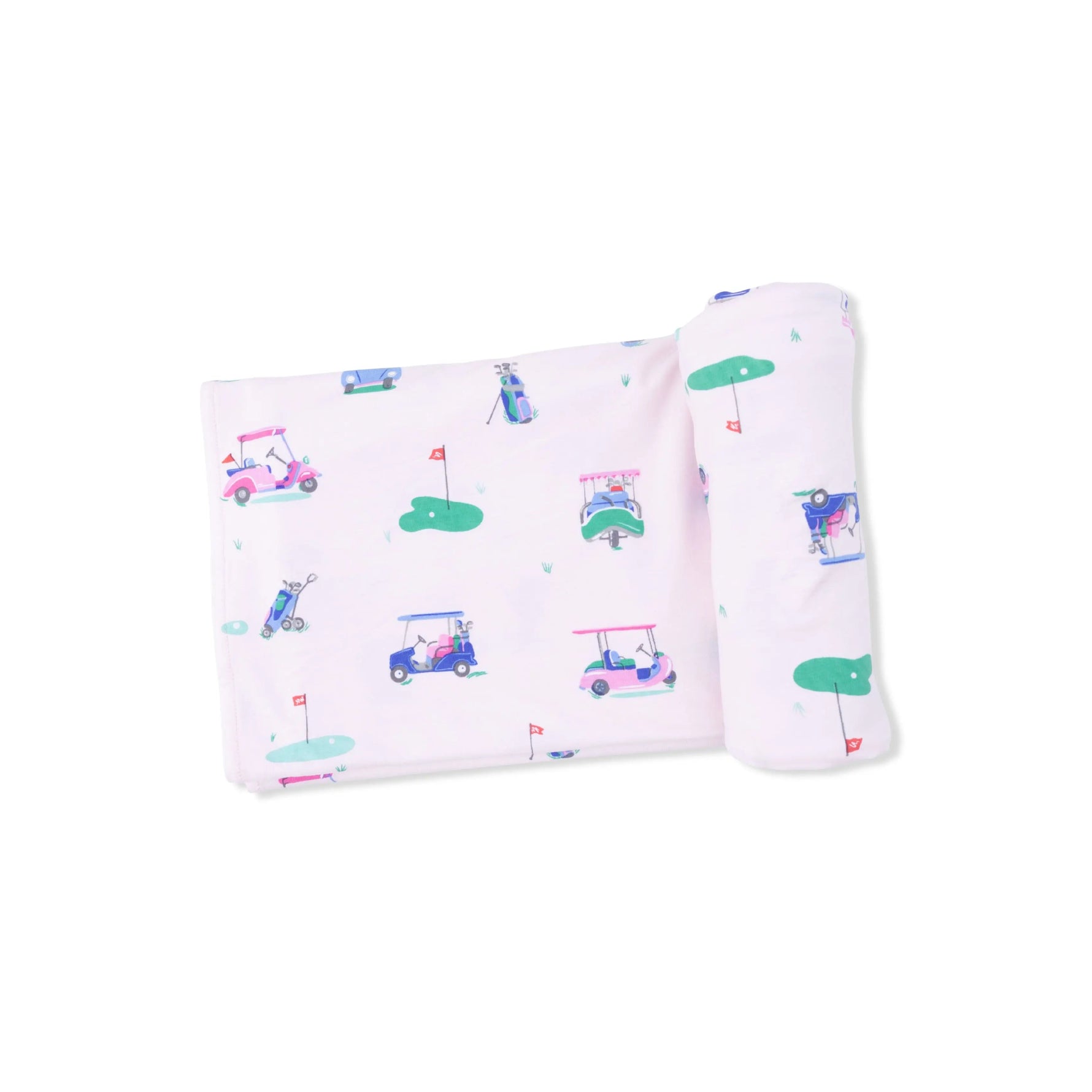 Angel Dear Vintage Golf Carts Pink - Swaddle Blanket - 