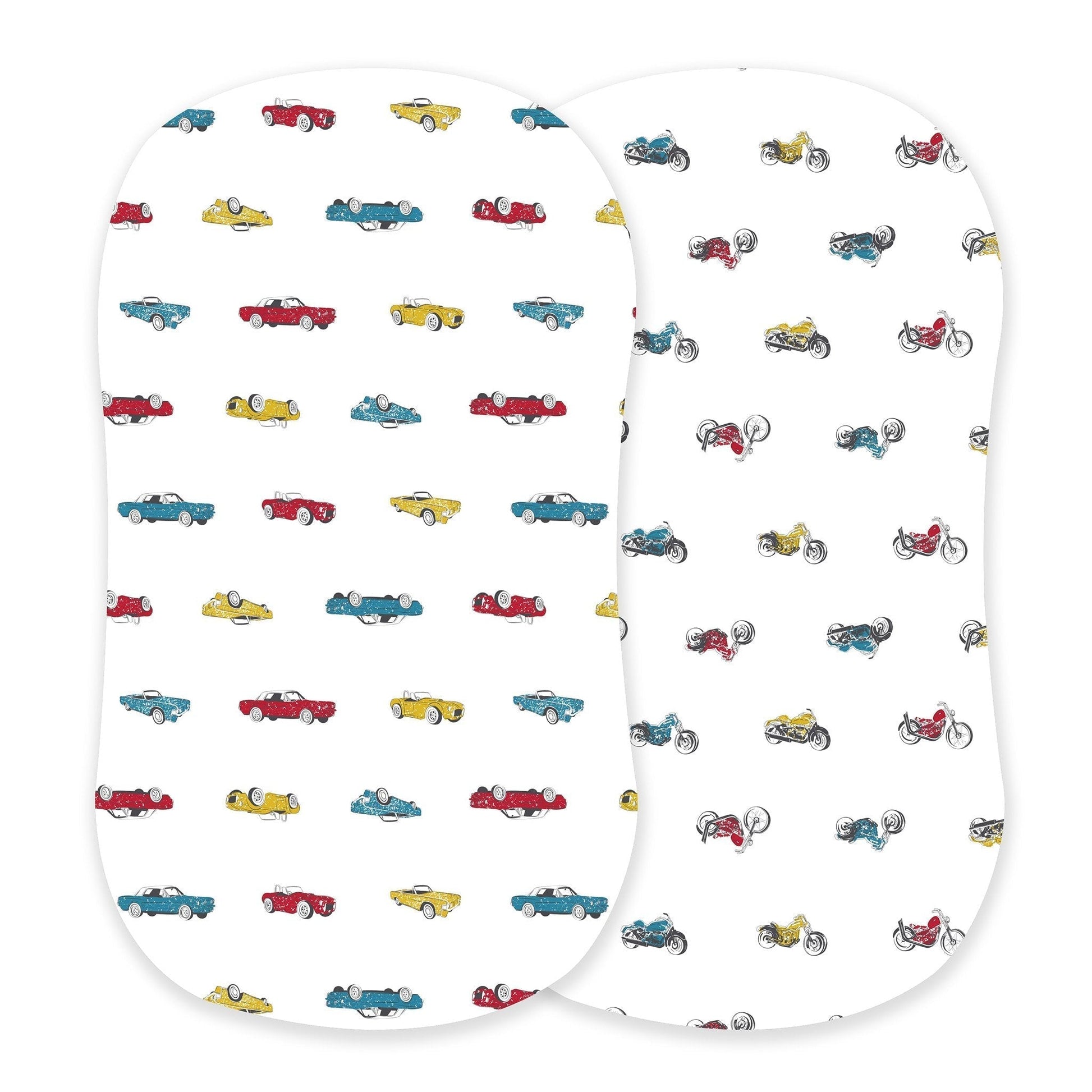 Vintage Muscle Cars and Vintage Motorcycles Bamboo Changing Pad Cover Bassinet Sheets Newcastle Classics
