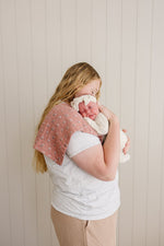 Mebie Baby Vintage Pink Floral Muslin Burp Cloth by Mebie Baby - 