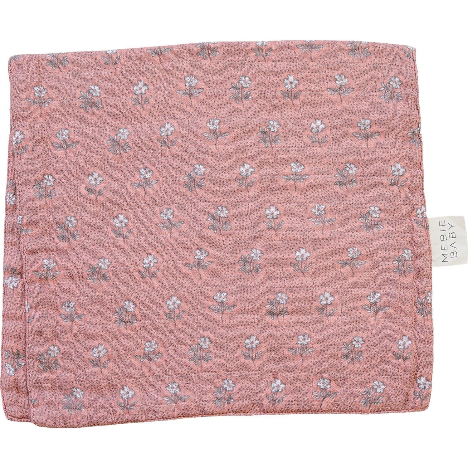 Mebie Baby Vintage Pink Floral Muslin Burp Cloth by Mebie Baby - 
