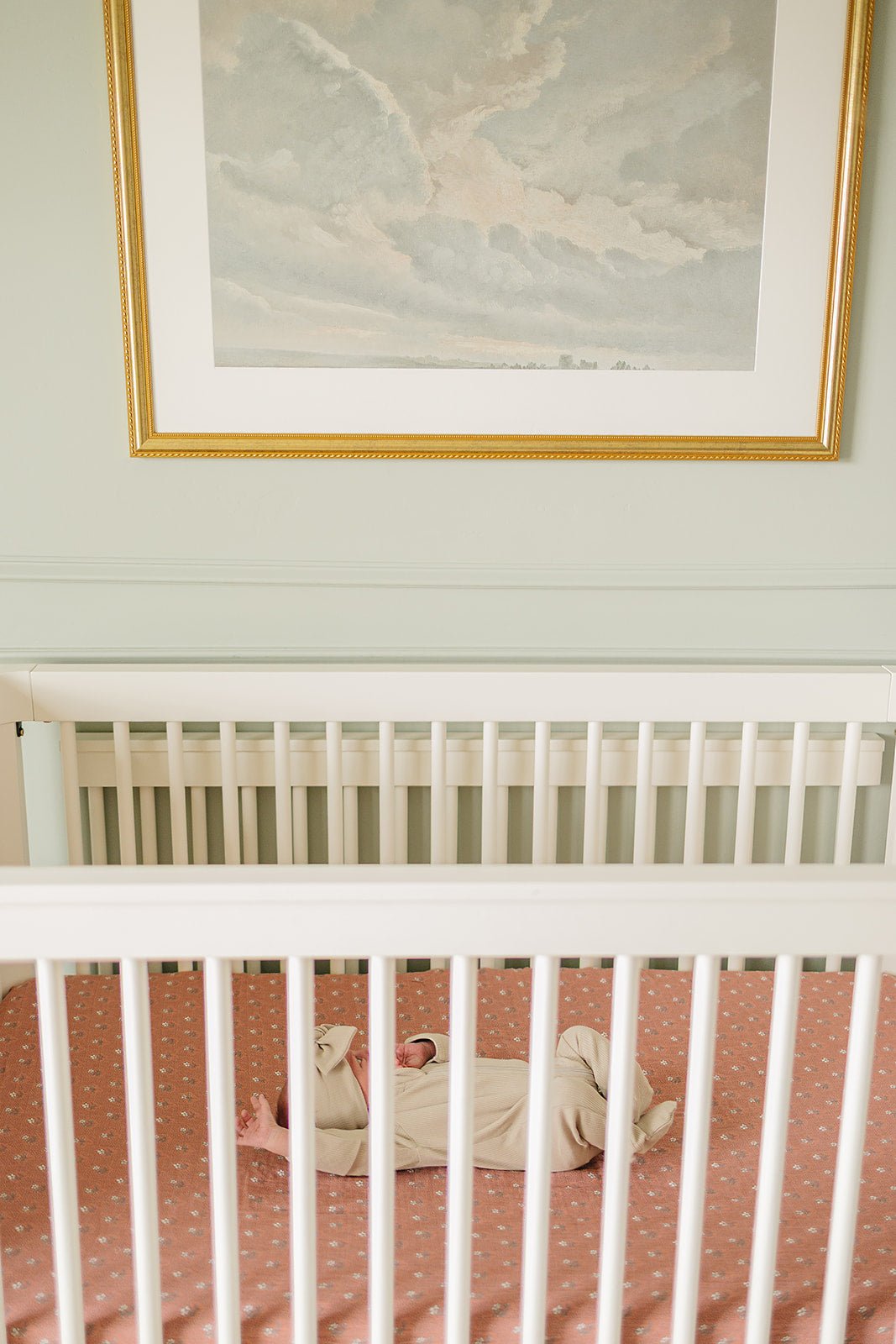 Mebie Baby Vintage Pink Floral Muslin Crib SheetEveretts Place