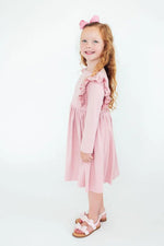 Mila & Rose ® Vintage Pink L/S Ruffle Twirl Dress - 
