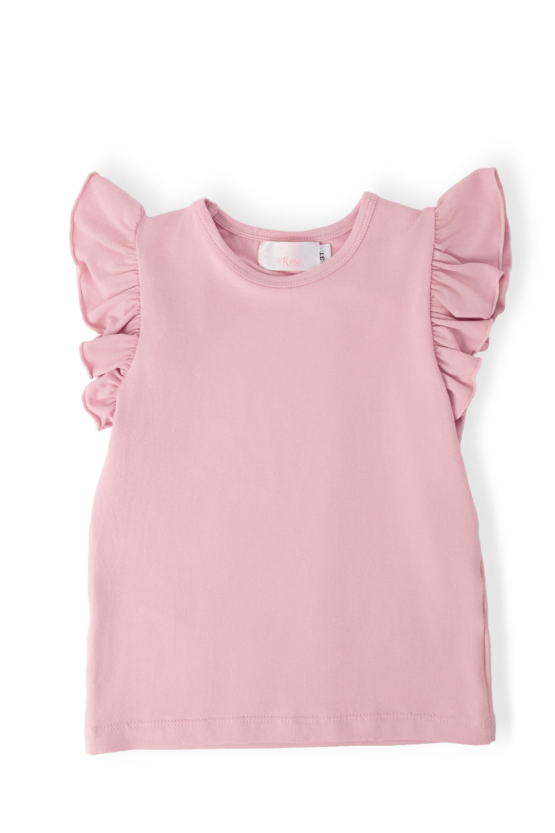 Mila & Rose ® Vintage Pink S/S Ruffle TeeEveretts Place