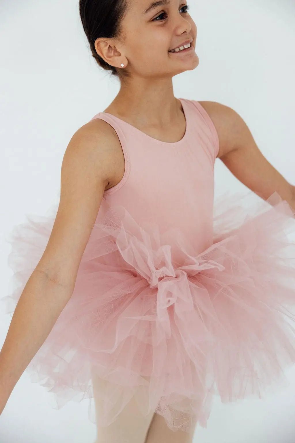 Mila & Rose ® Vintage Pink Tank Tutu Leotard for Girls Dancewear - 