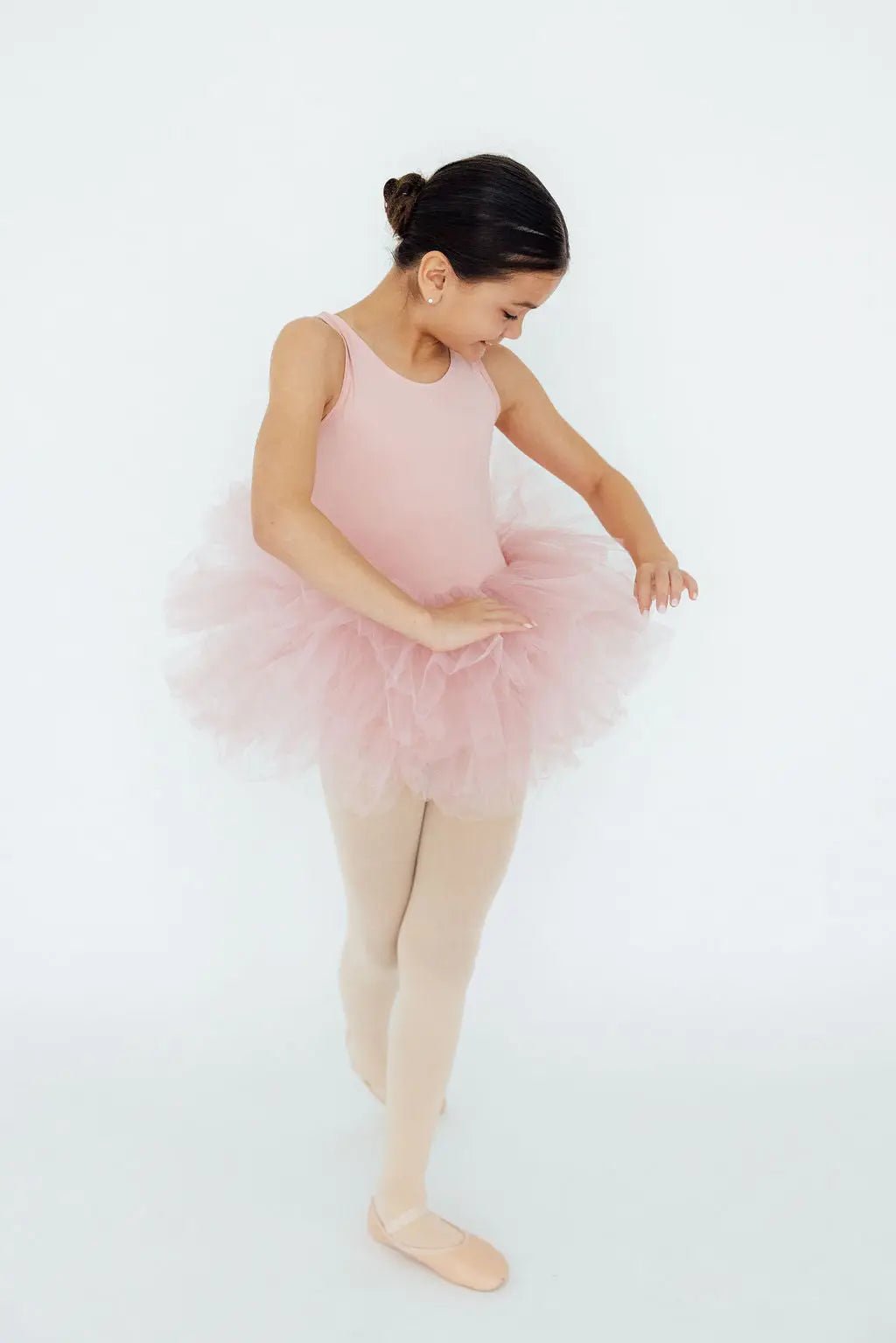 Mila & Rose ® Vintage Pink Tank Tutu Leotard for Girls Dancewear - 