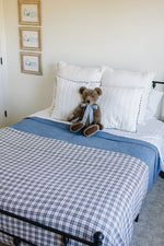 Mebie Baby Vintage Plaid And Navy Plaid Twin Size Muslin Quilt - 