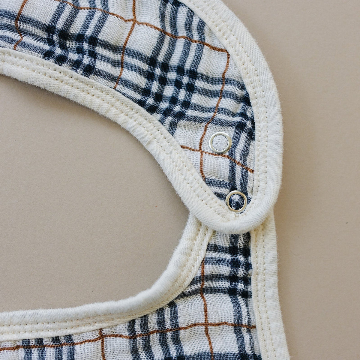 Mebie Baby Vintage Plaid Classic Muslin Bib - 