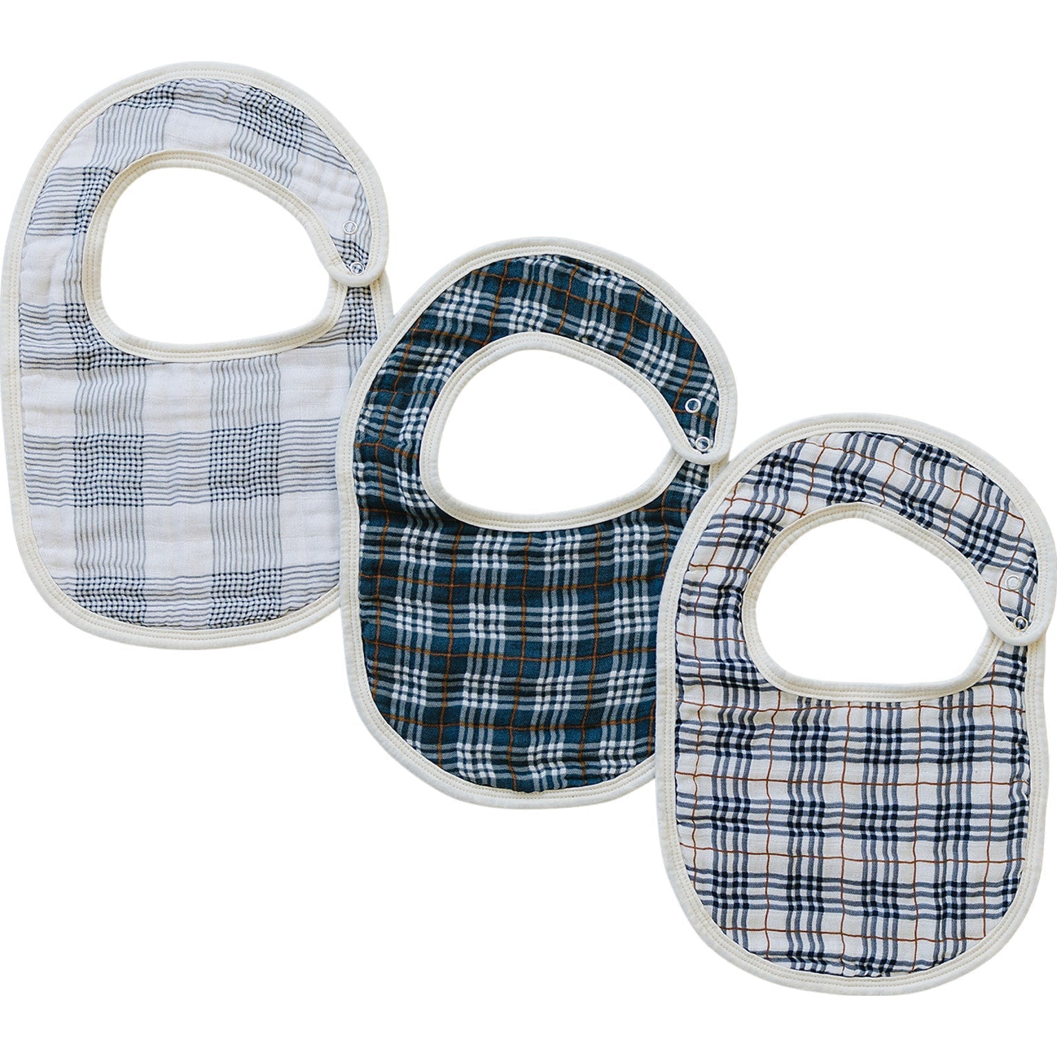 Mebie Baby Vintage Plaid Classic Muslin Bib - 
