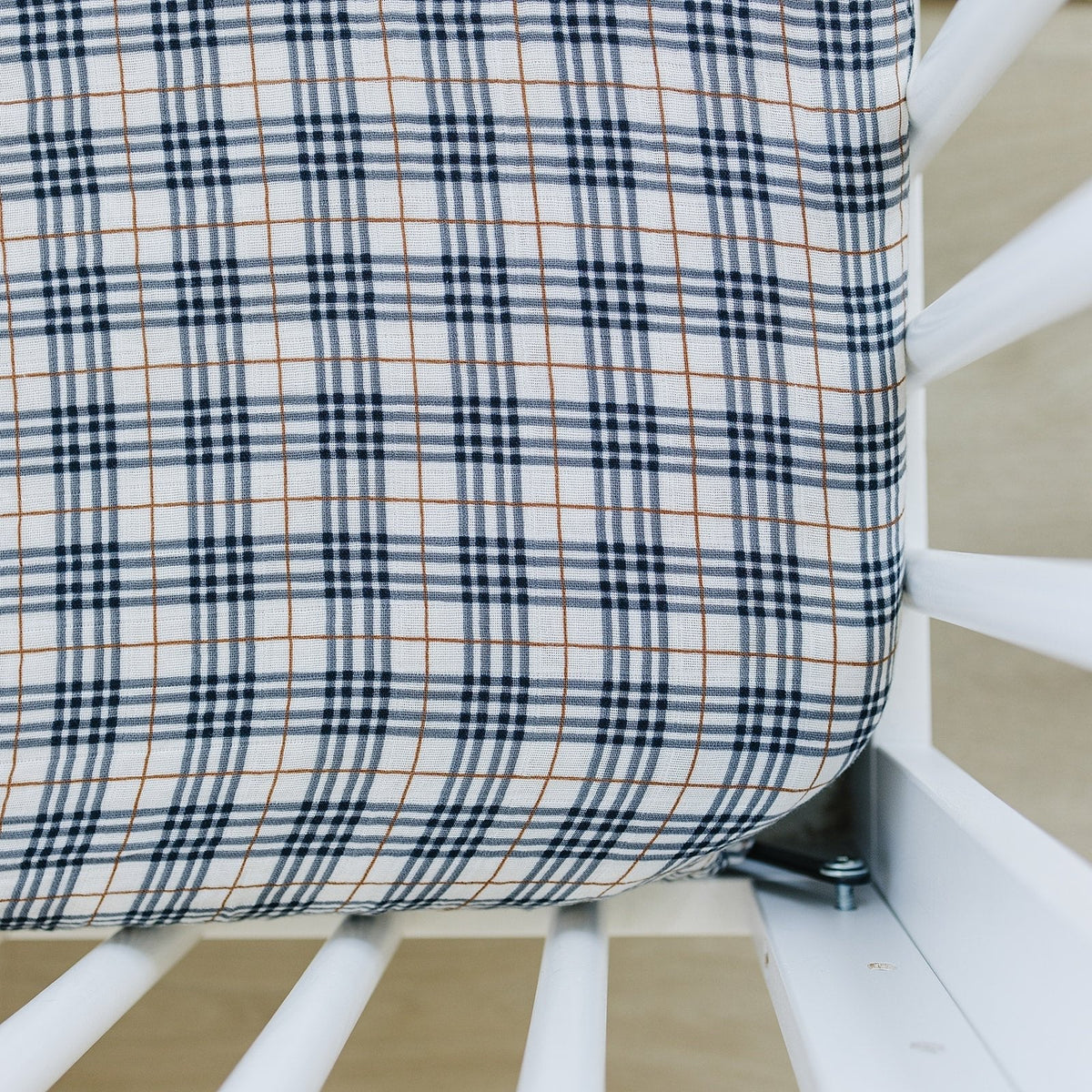 Vintage Plaid Muslin Crib Sheet - Furniture, Comfort, Cushion, Throw pillow, Linens | Everetts Place