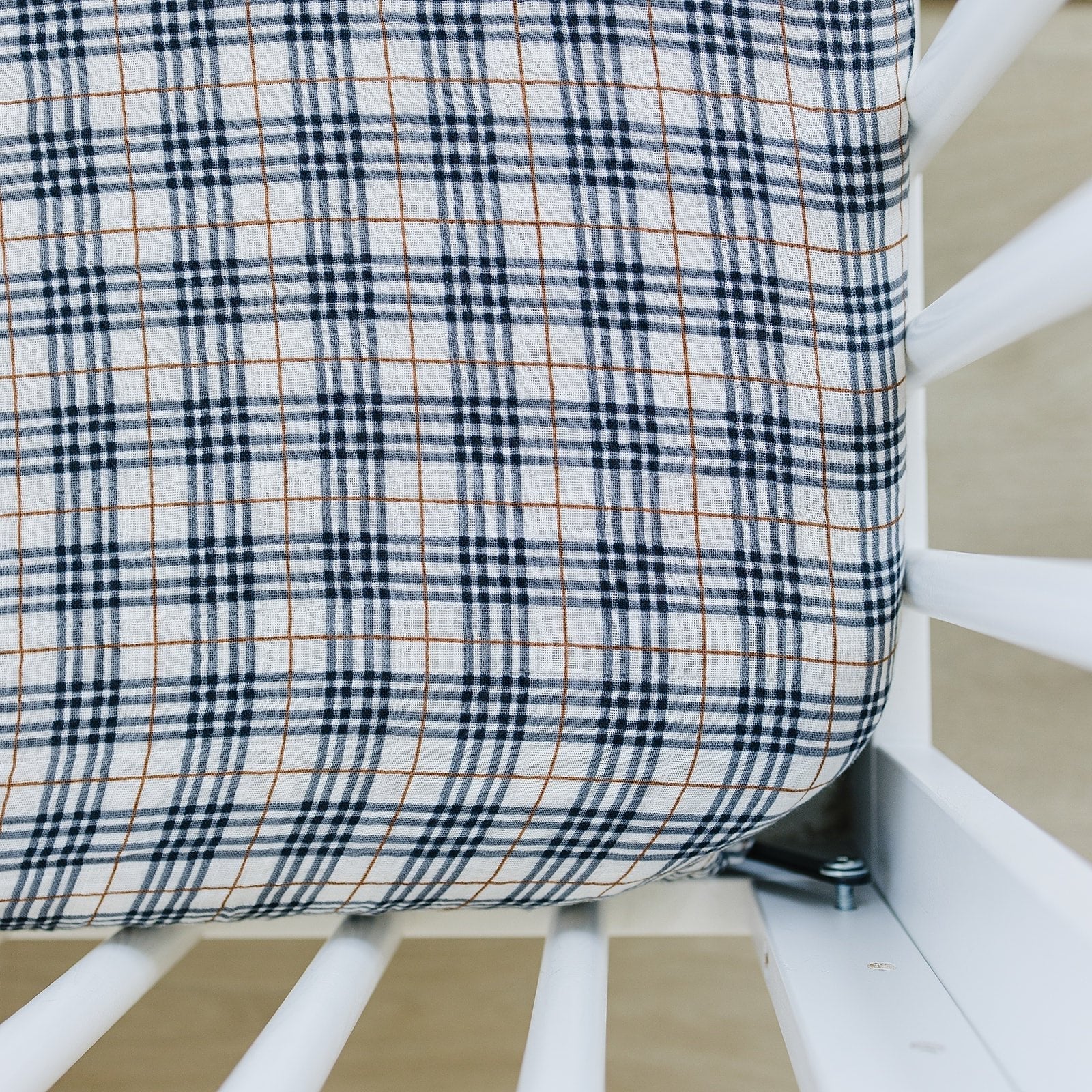 Vintage Plaid Muslin Crib Sheet - Furniture, Comfort, Cushion, Throw pillow, Linens | Everetts Place