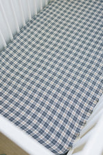 Mebie Baby Vintage Plaid Muslin Crib Sheet - 