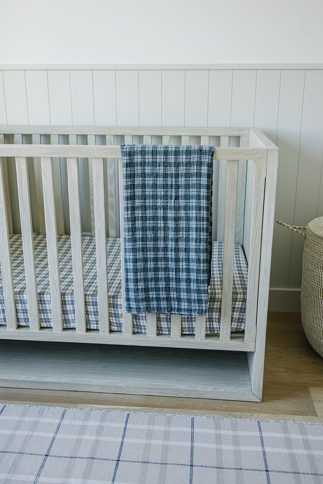 Mebie Baby Vintage Plaid + Navy Plaid Muslin Quilt - 
