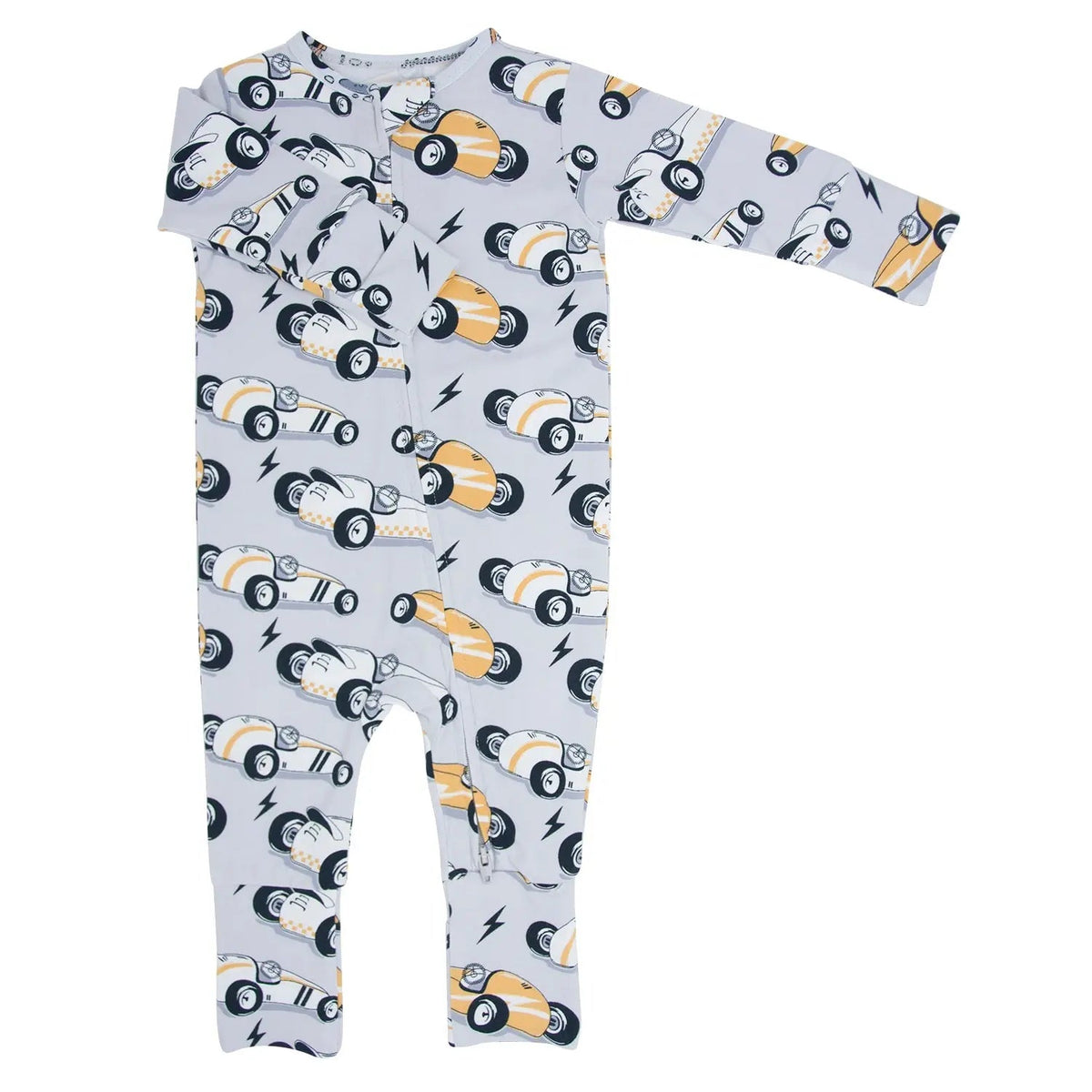Sweet Bamboo Vintage Racecars Convertible Romper - 