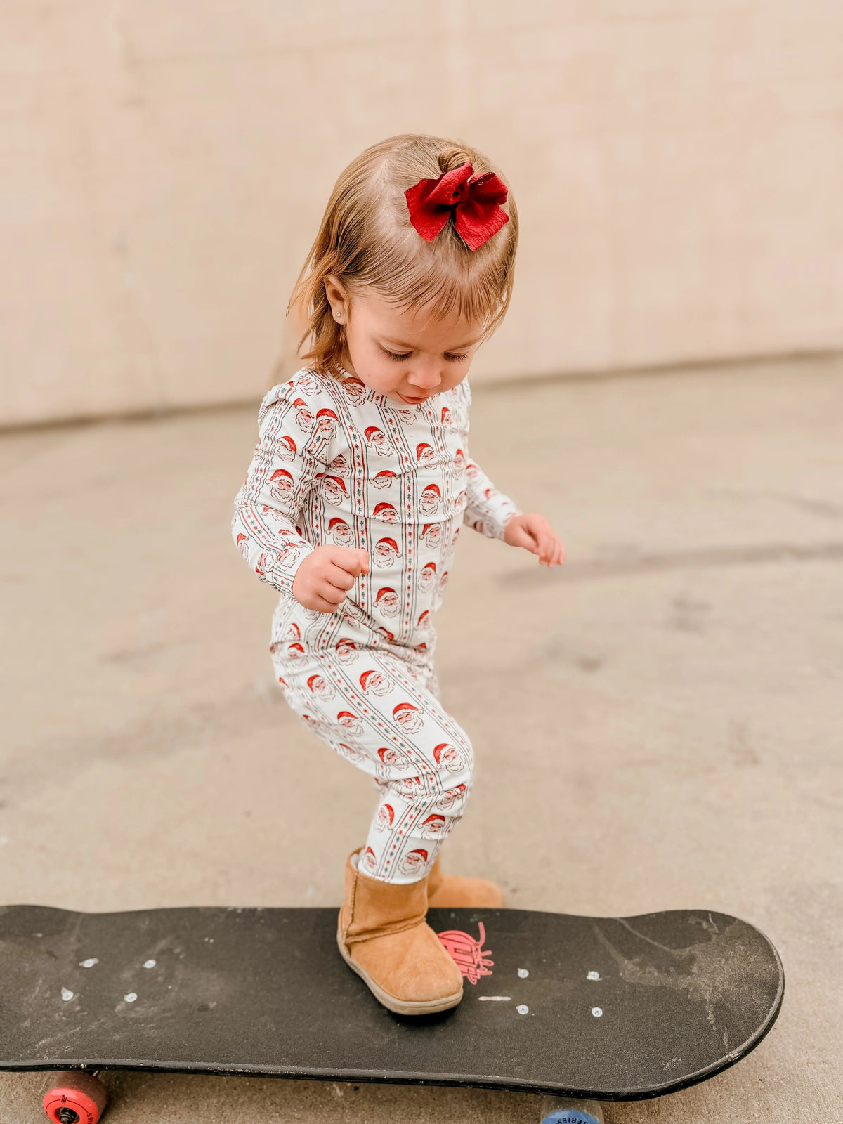 Little Joy Co. Vintage Santa Bamboo Christmas Pajamas - 2pc Set - 