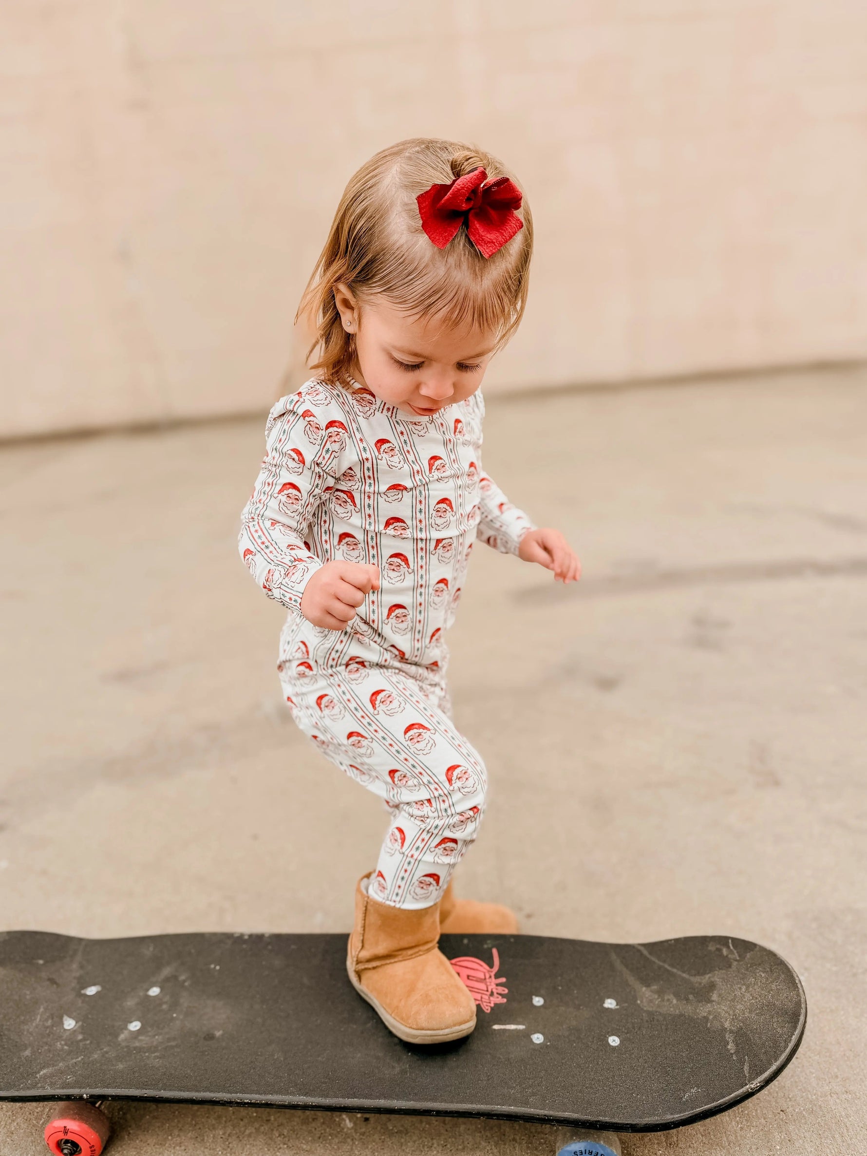 Little Joy Co. Vintage Santa Bamboo Christmas Pajamas - 2pc Set - 