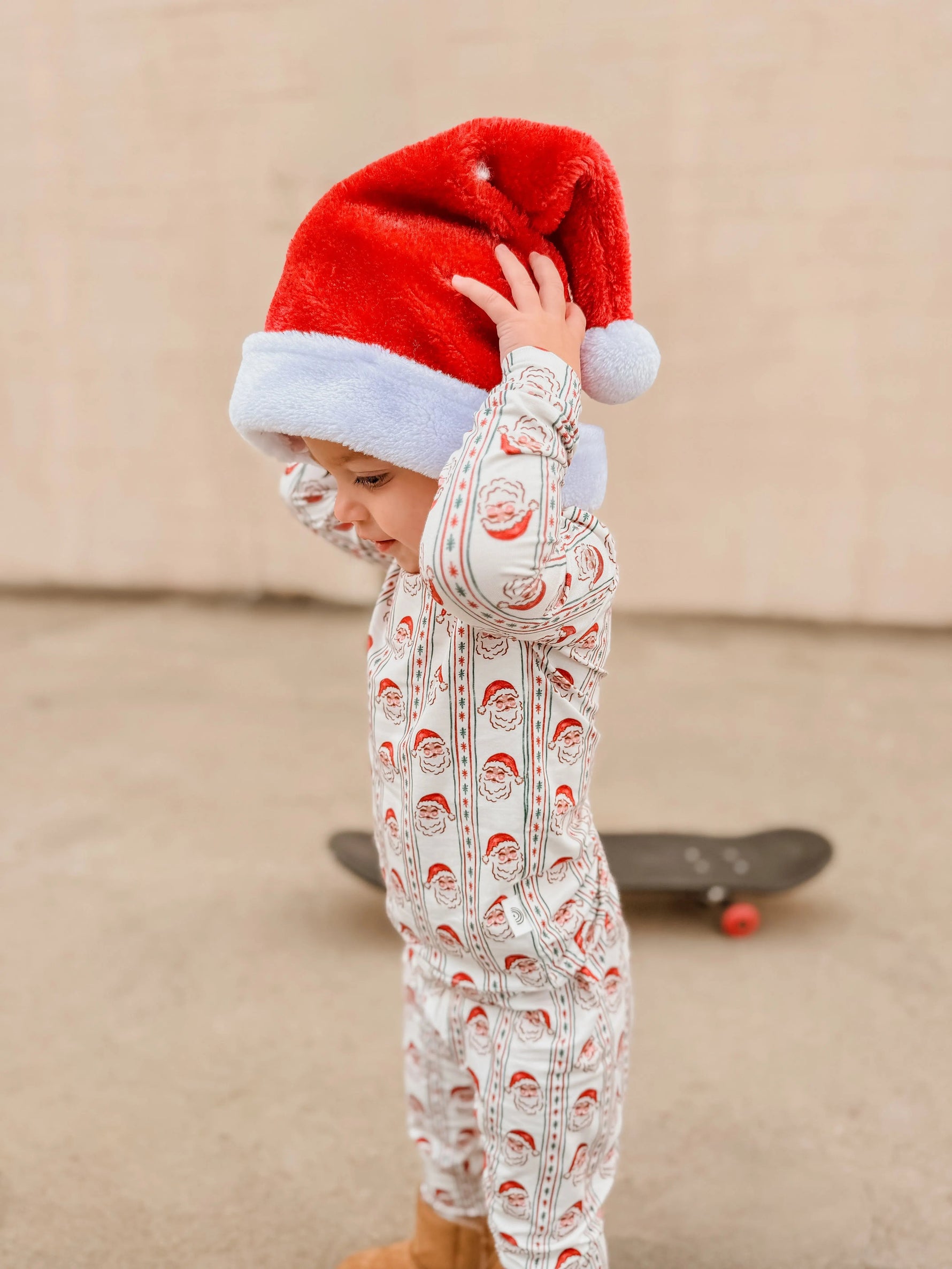 Little Joy Co. Vintage Santa Bamboo Christmas Pajamas - 2pc Set - 