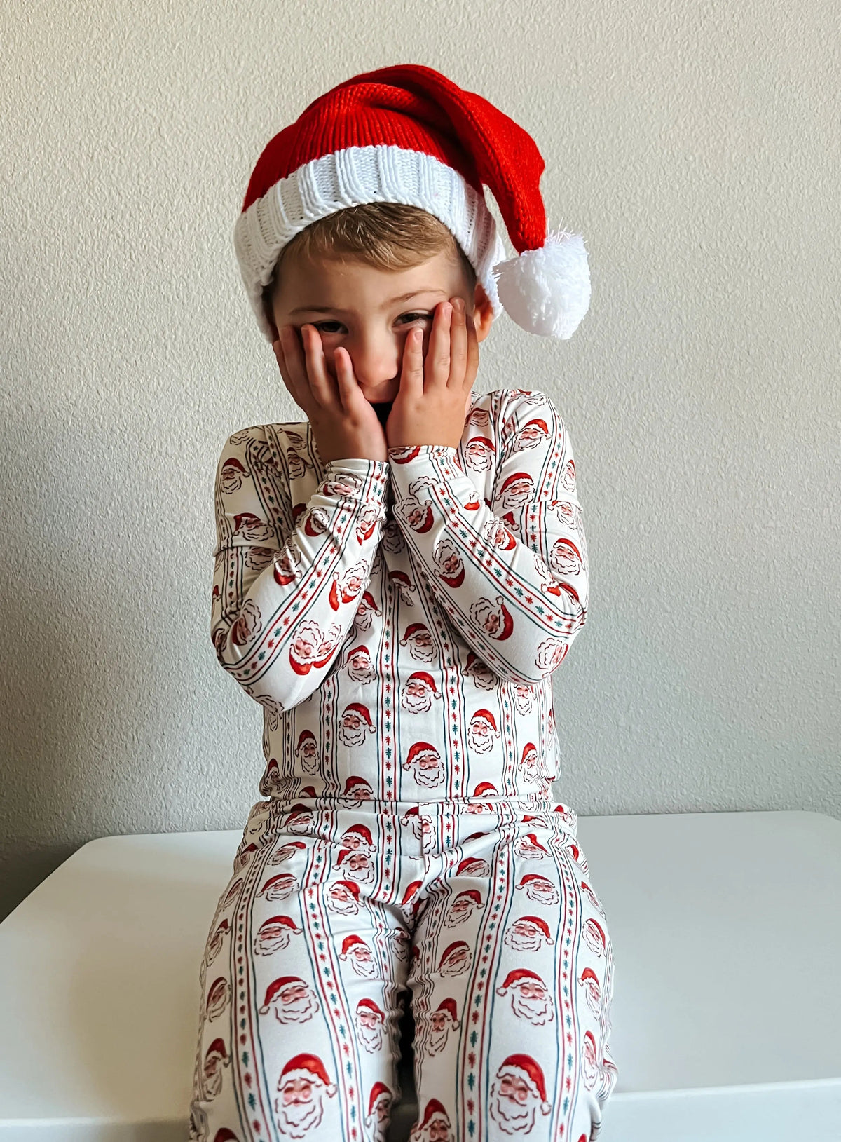 Little Joy Co. Vintage Santa Bamboo Christmas Pajamas - 2pc Set - 