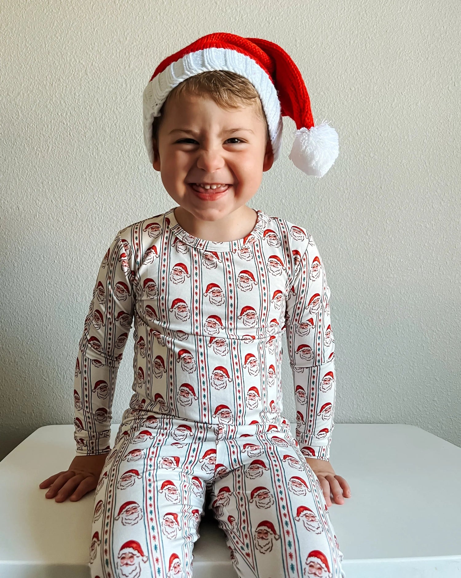 Little Joy Co. Vintage Santa Bamboo Christmas Pajamas - 2pc Set - 