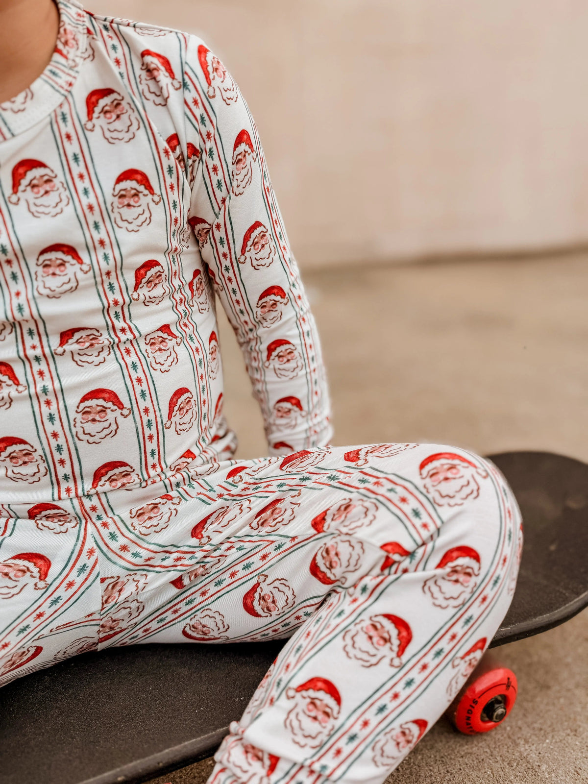 Little Joy Co. Vintage Santa Bamboo Christmas Pajamas - 2pc Set - 