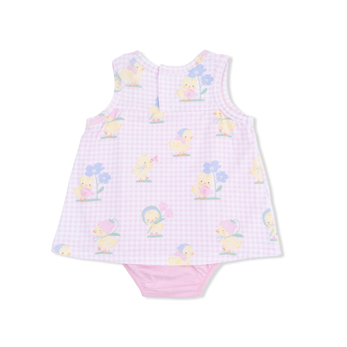 Angel Dear Vintage Spring Ducklings Pink - A - Line Bodysuit Dress - 