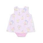 Angel Dear Vintage Spring Ducklings Pink - A - Line Bodysuit Dress - 