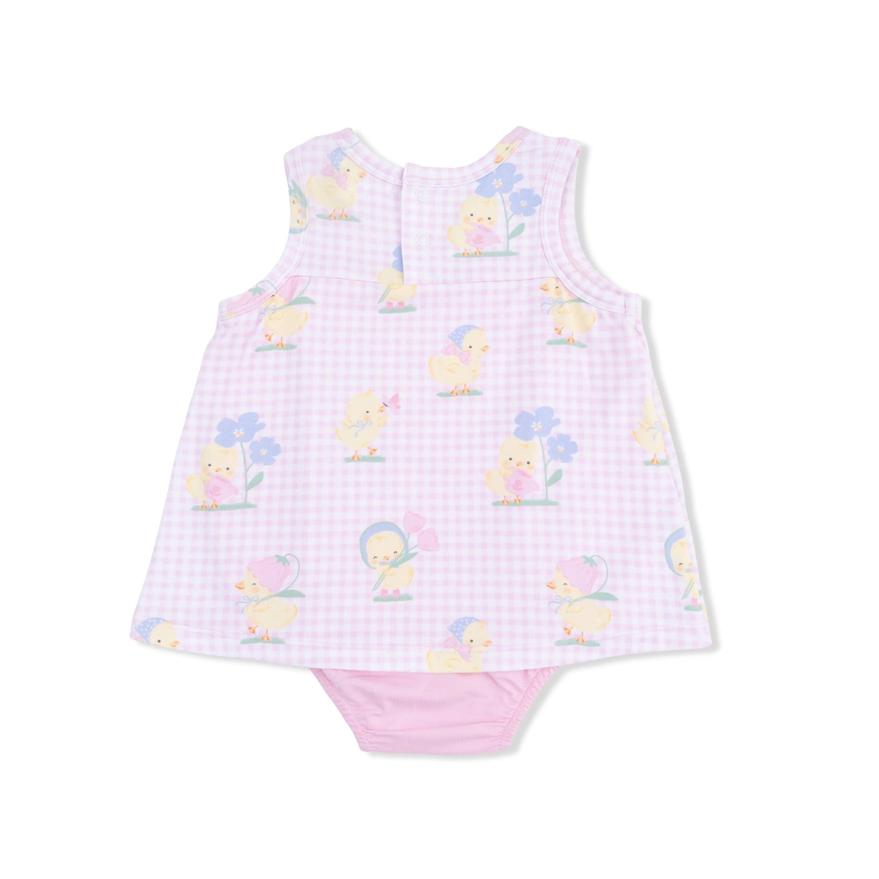 Angel Dear Vintage Spring Ducklings Pink - A - Line Bodysuit Dress - 
