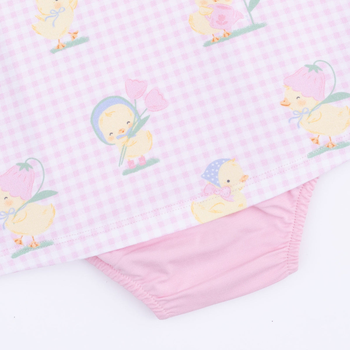 Angel Dear Vintage Spring Ducklings Pink - A - Line Bodysuit DressEveretts Place
