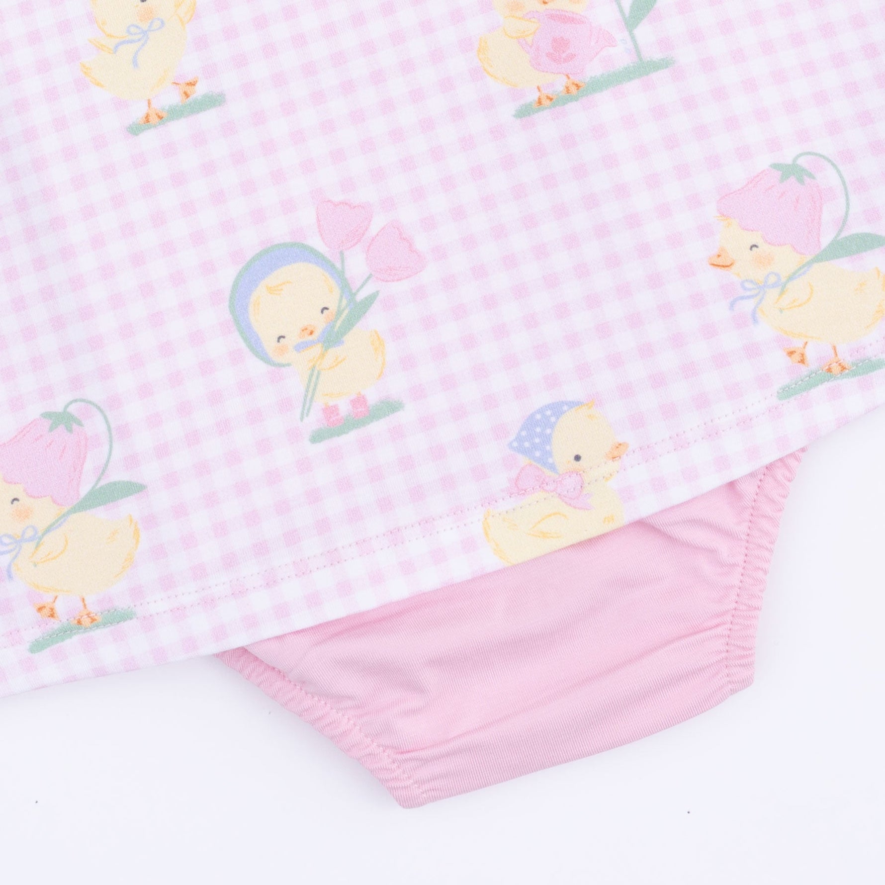 Angel Dear Vintage Spring Ducklings Pink - A - Line Bodysuit DressEveretts Place