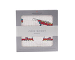 Newcastle Classics Vintage Steam Train Bamboo Crib Sheet