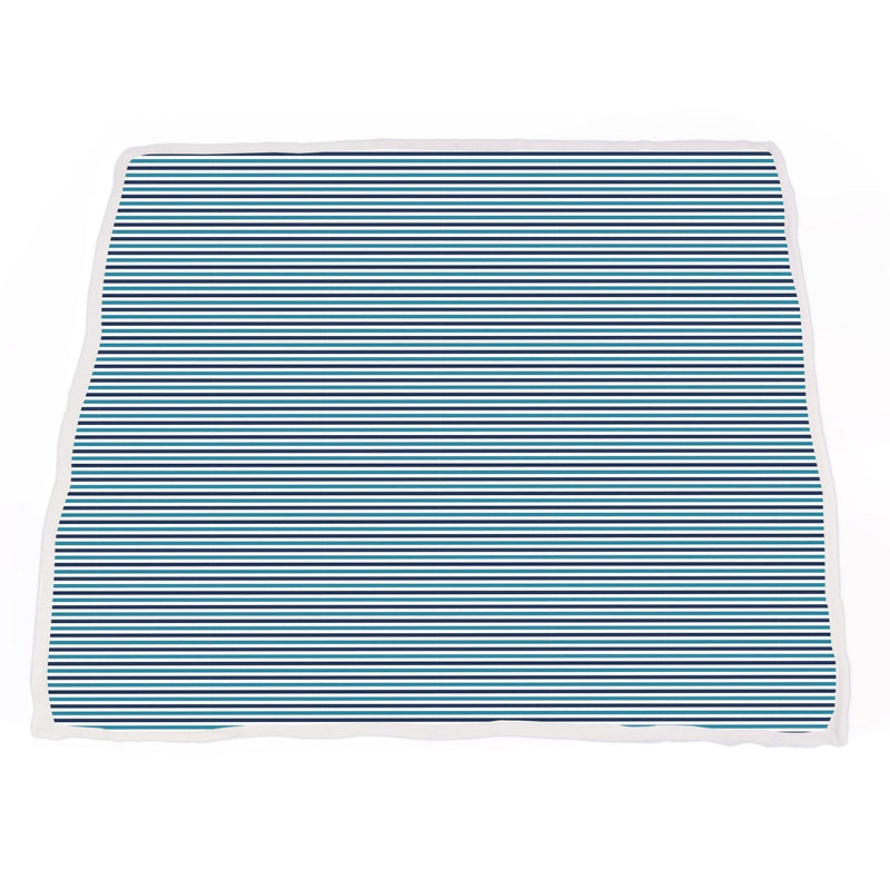 Vintage Steam Trains Blue Stripe Bamboo Muslin Blanket 100 Percent Natural 47 Inch x 47 Inch Newcastle Classics