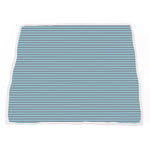Newcastle Classics Vintage Steam Trains Bamboo Muslin Blanket with Blue Stripe for Cozy Infants - 
