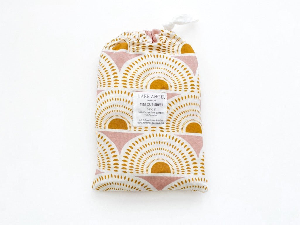 Harp Angel Boutique Vintage Sunshine Bamboo Changing Pad Cover | Harp Angel Boutique Everetts Place