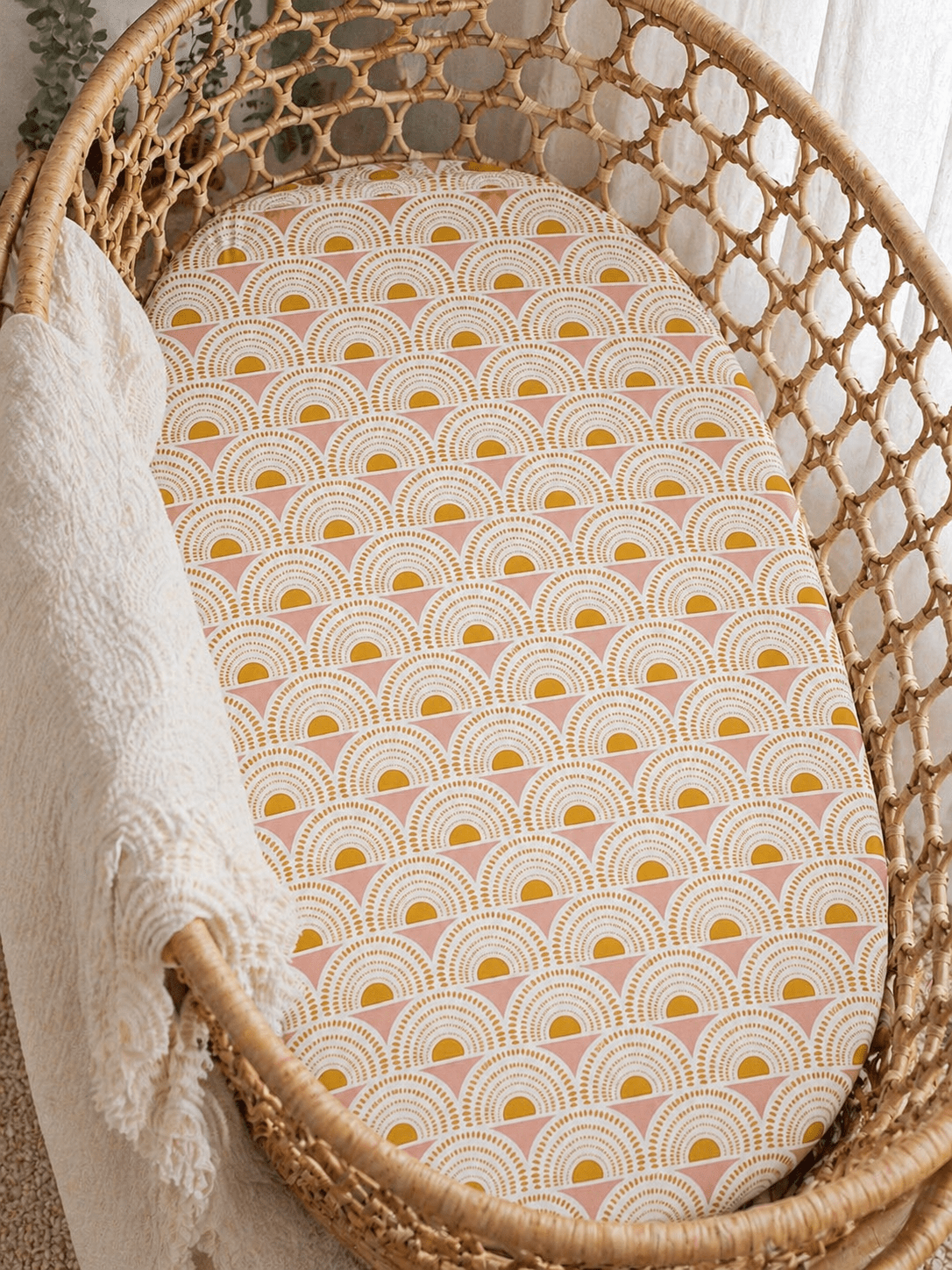Harp Angel Boutique Vintage Sunshine Bamboo Changing Pad Cover | Harp Angel Boutique Everetts Place