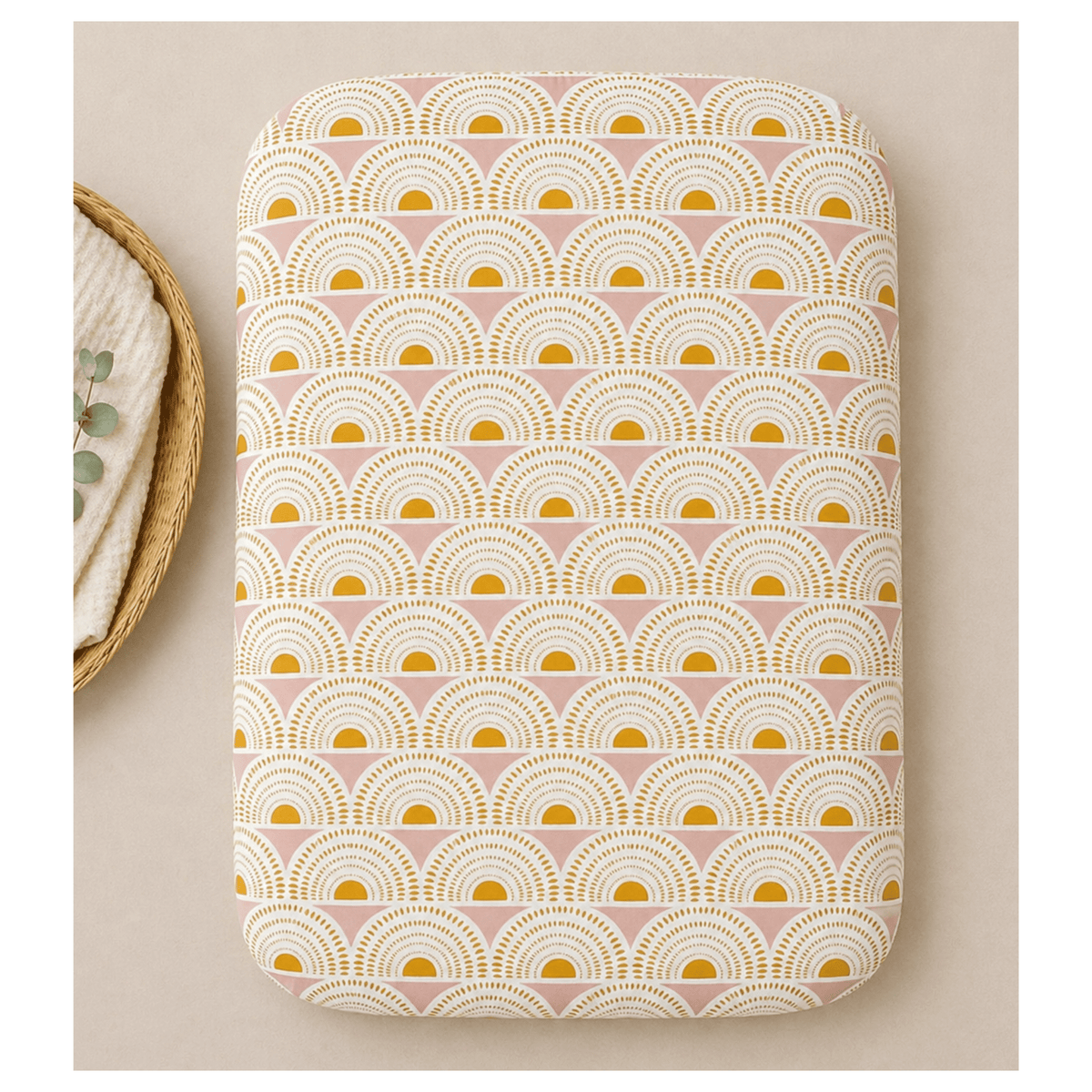 Harp Angel Boutique Vintage Sunshine Bamboo Changing Pad Cover | Harp Angel Boutique Everetts Place