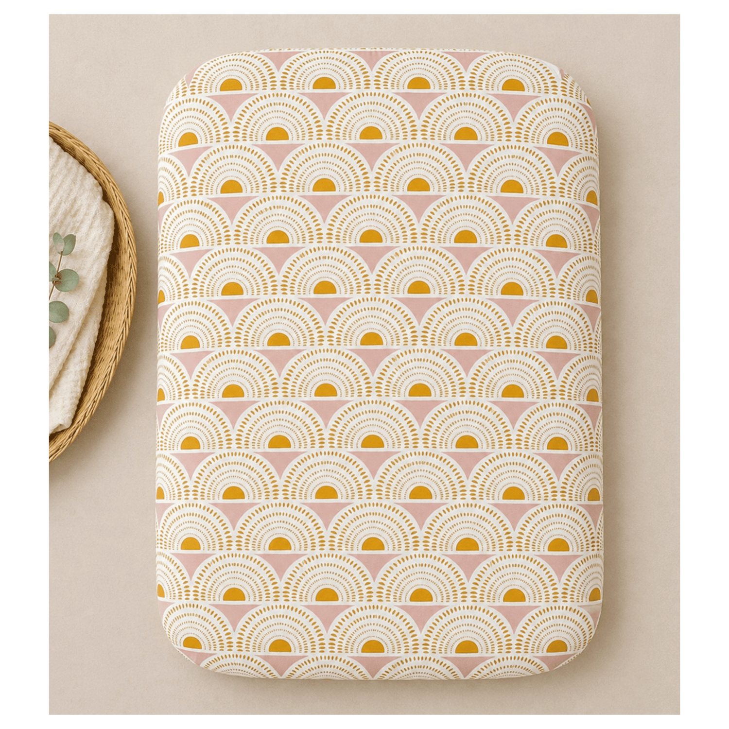 Harp Angel Boutique Vintage Sunshine Bamboo Changing Pad Cover | Harp Angel Boutique Everetts Place