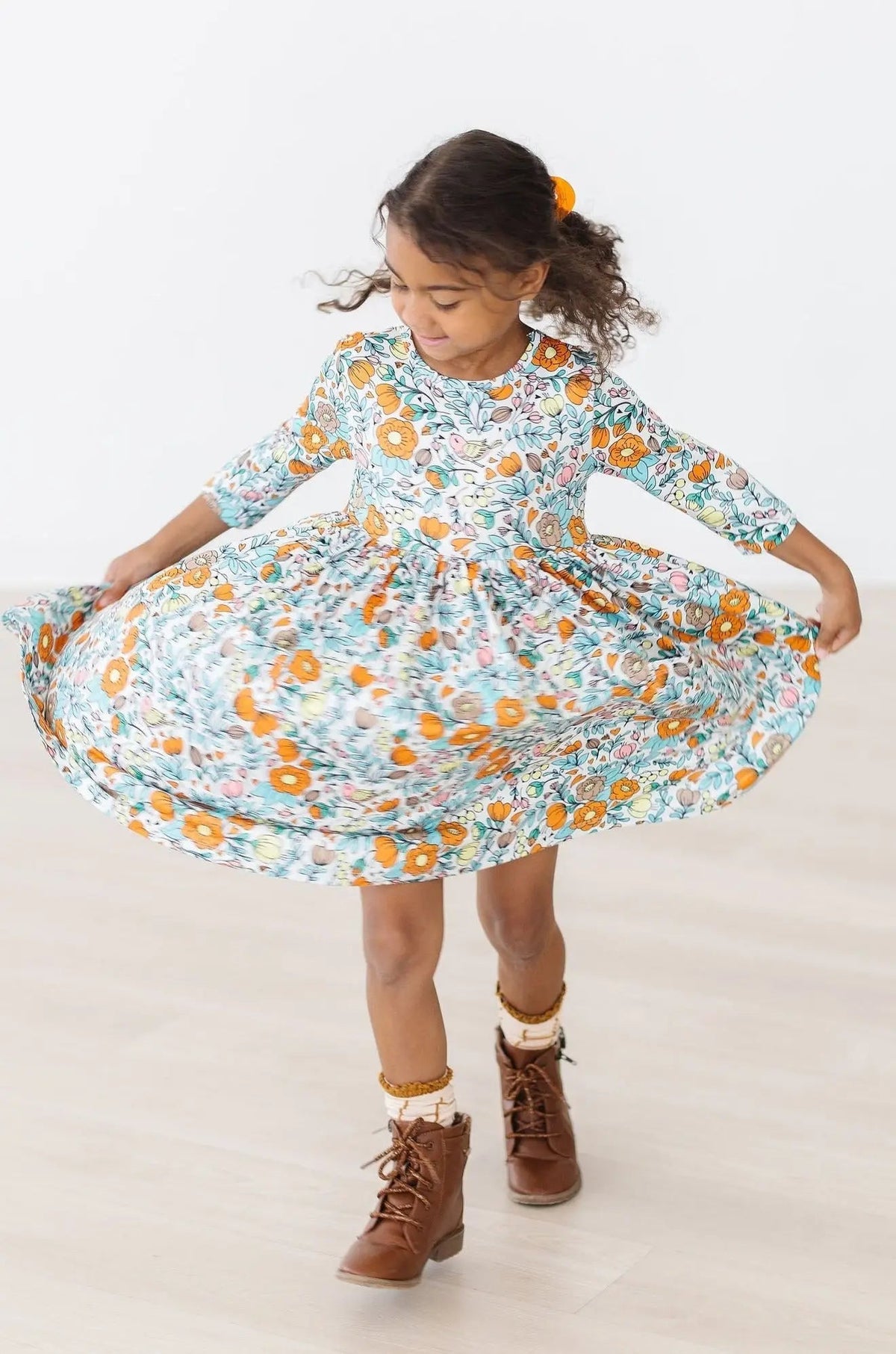 Mila & Rose ® Vintage Vibes Three Quarter Pocket Twirl Dress for Girls Mila Rose - 