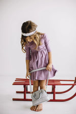 Mila & Rose ® Vintage Violet 3/4 Sleeve Pocket Twirl Dress - 