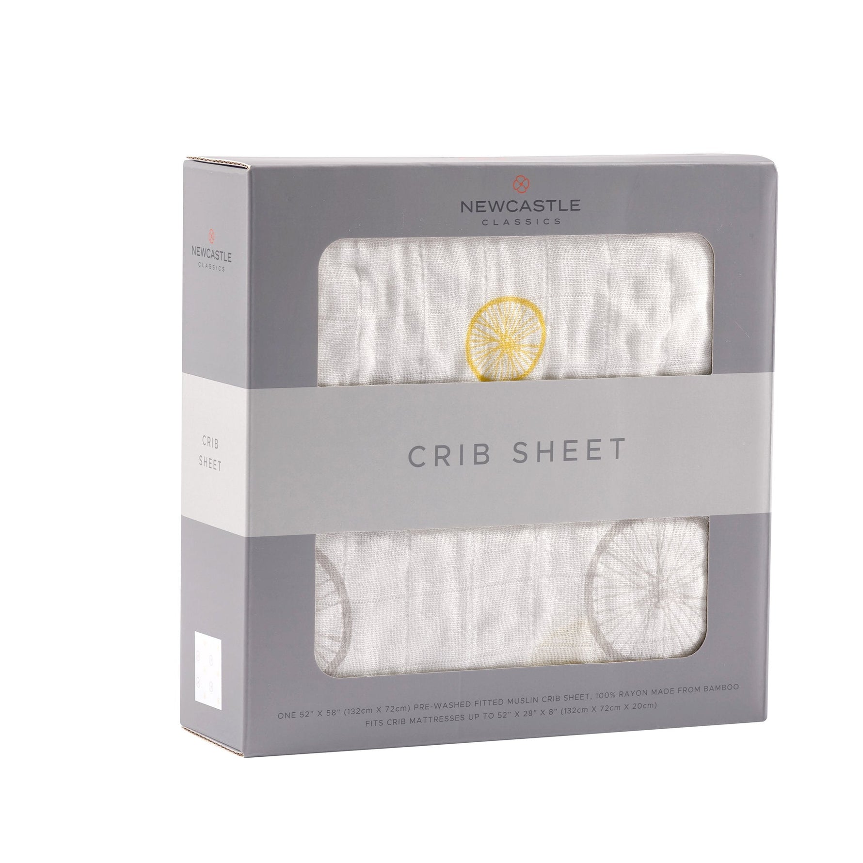 Newcastle Classics Vintage Wheel Bamboo Muslin Crib Sheet with Soft Breathable Fabric for Infants - Home & Garden > Linens & Bedding > Bedding > Bed Sheets Bamboo Crib Sheet