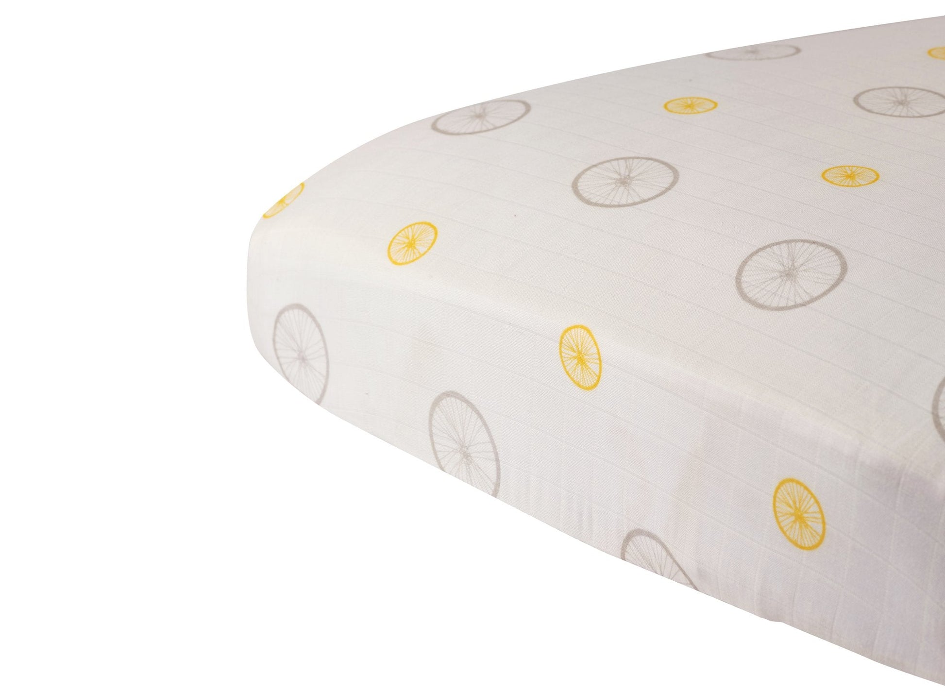 Vintage Wheel Bamboo Muslin Crib Sheet Soft Breathable Comfy Tailored Fit 28x52 Inches Newcastle Classics