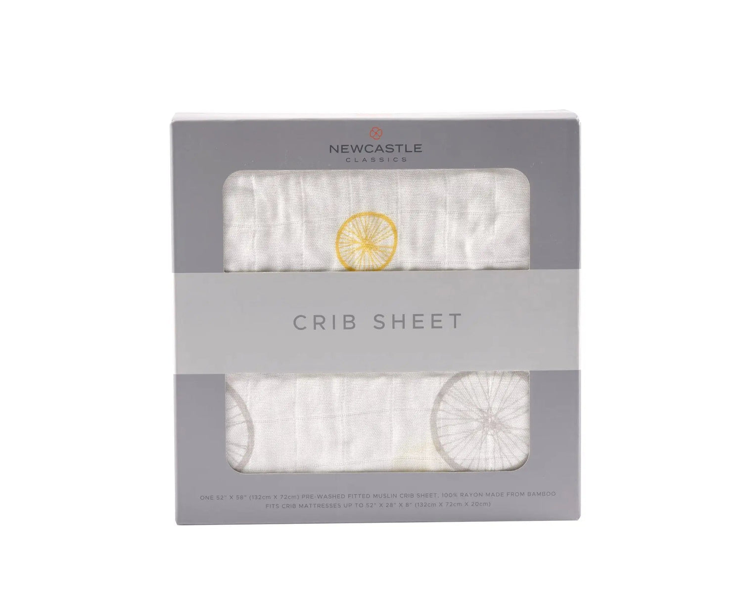 Newcastle Classics Vintage Wheel Bamboo Muslin Crib Sheet - 