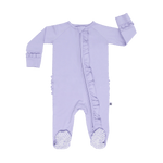 Sweet Bamboo Violets Are Violet Ruffle Footie - 
