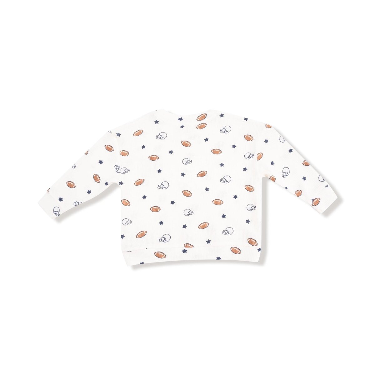 Angel Dear Waffle Drop Sleeve Shirt and Jogger Set with Football Pocket - Everetts Place Boutique - 